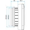 Bouche hygroréglable cuisine C64 10-50/120 m³/h D125 push piles blanc - ALDES - 11015316