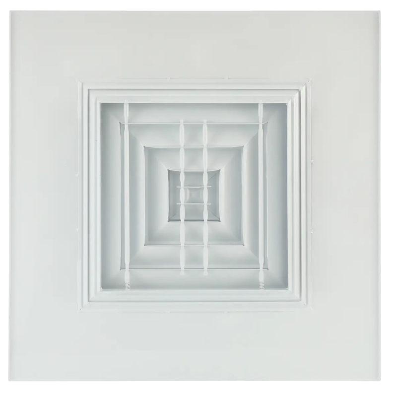 Diffuseur fixe pour dalles de plafond 600x600 aluminium blanc - AF704TP - ALDES