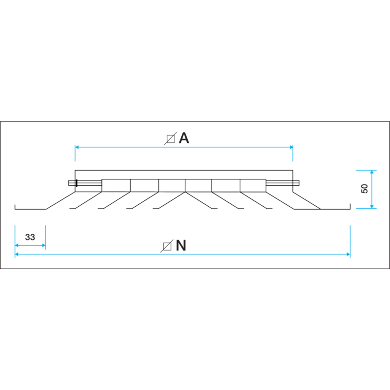 Diffuseur carré fixe 4 voies aluminium blanc plafond - AF704 - ALDES