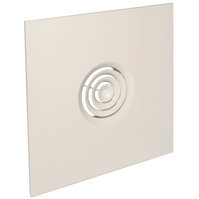 Diffuseur fixe pour dalles de plafond 600x600 acier blanc - SC832TP - ALDES