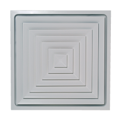 Diffuseur fixe et plenum pour dalle plafond 600x600 acier blanc- SF704R TP - ALDES