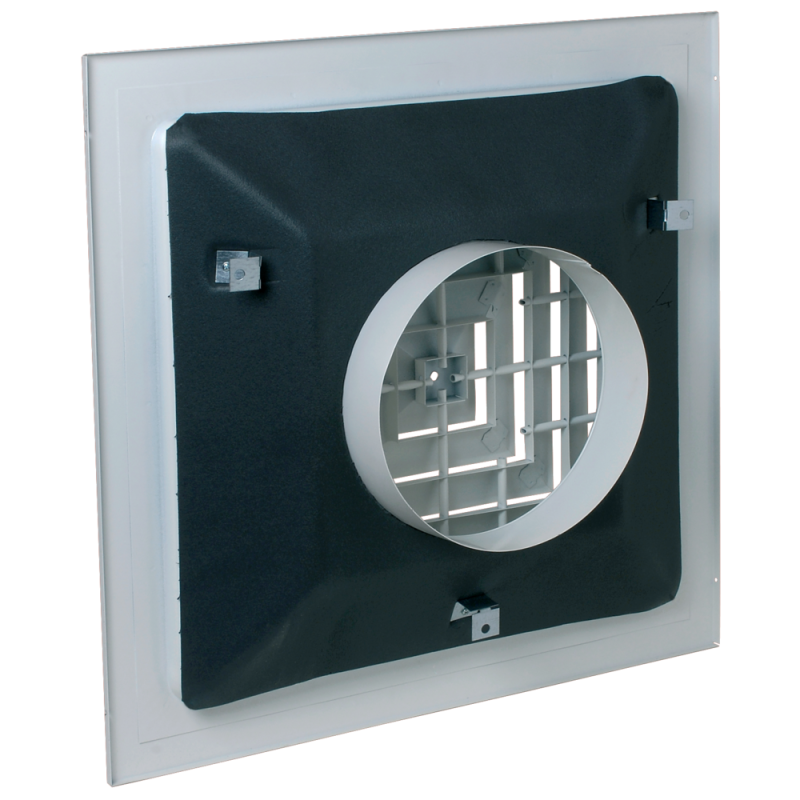 Diffuseur fixe et plenum pour dalle plafond 600x600 acier blanc- SF704R TP - ALDES