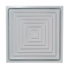 Diffuseur fixe et plenum pour dalle plafond 600x600 acier blanc- SF704R TP - ALDES