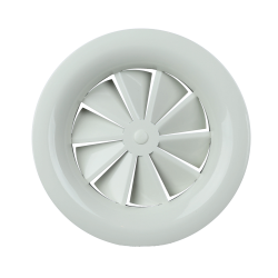 Diffuseur circulaire fixe à jet hélicoïdal pr plafond en acier blanc - SR861 - ALDES