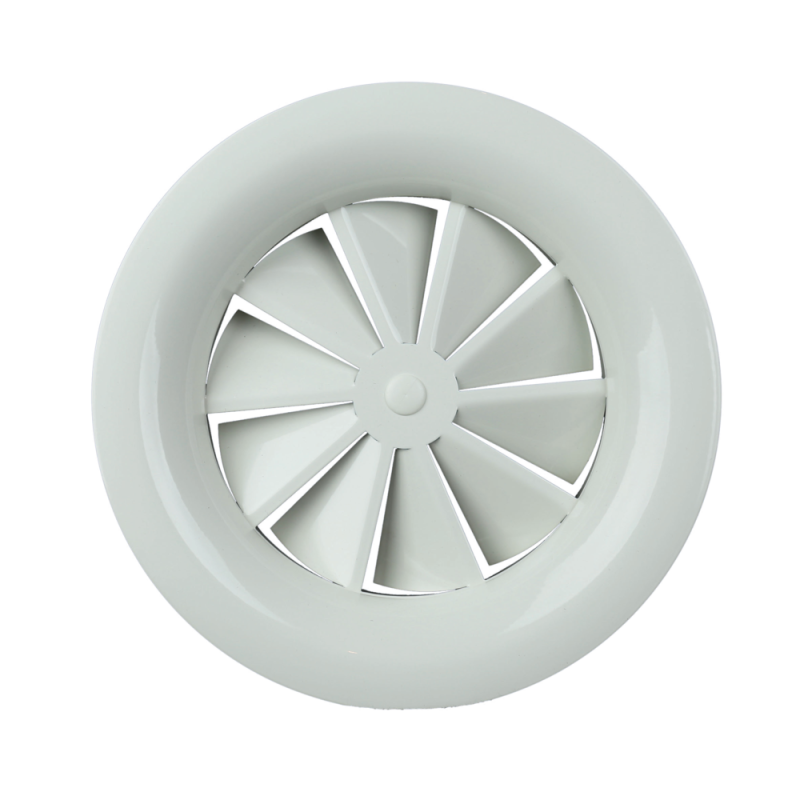 Diffuseur circulaire fixe à jet hélicoïdal pr plafond en acier blanc - SR861 - ALDES