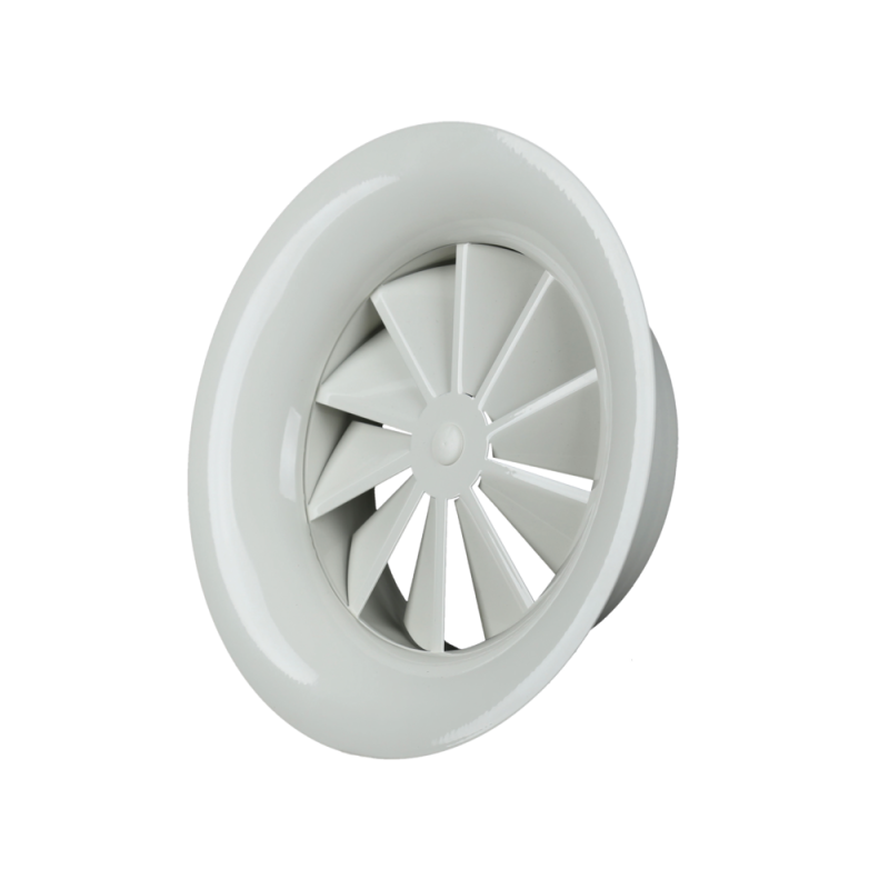 Diffuseur circulaire fixe à jet hélicoïdal pr plafond en acier blanc - SR861 - ALDES