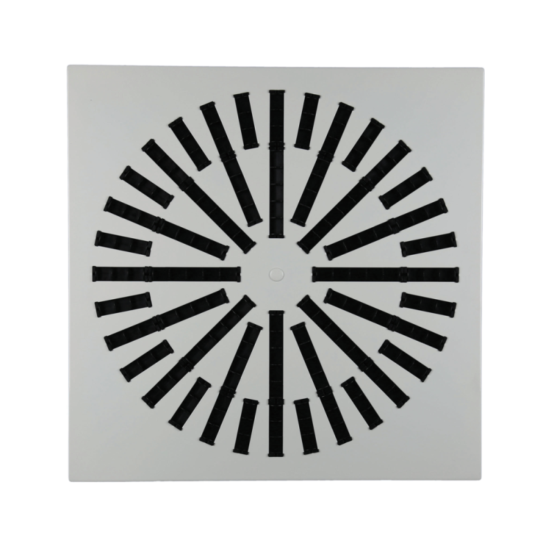 Diffuseur réglable hélicoïdal acier blanc et déflecteur noir - SF785 - ALDES