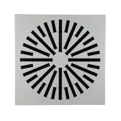 Diffuseur réglable hélicoïdal acier blanc et déflecteur noir - SF785 - ALDES