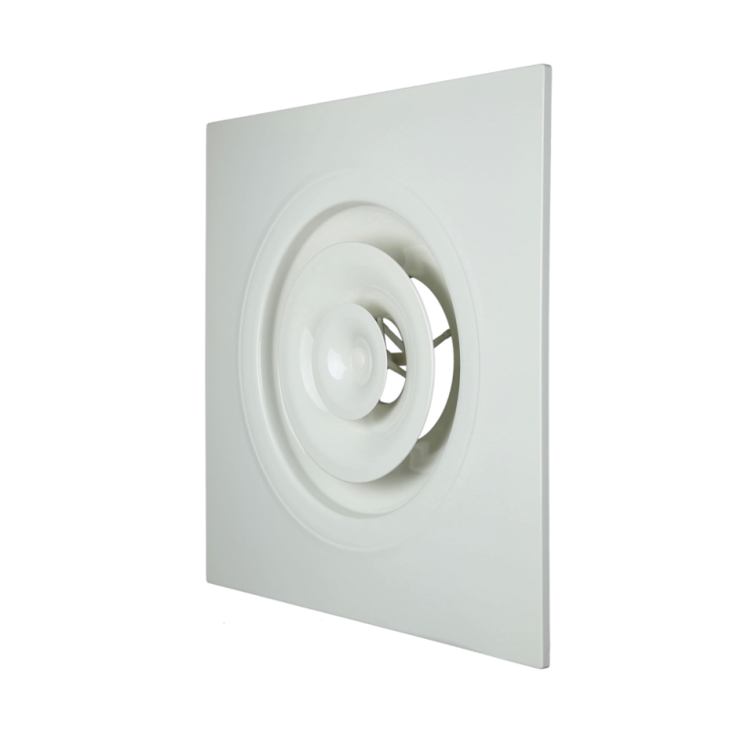 Diffuseur soufflage réglable circulaire acier blanc dalle 600x600 A842 TP - ALDES