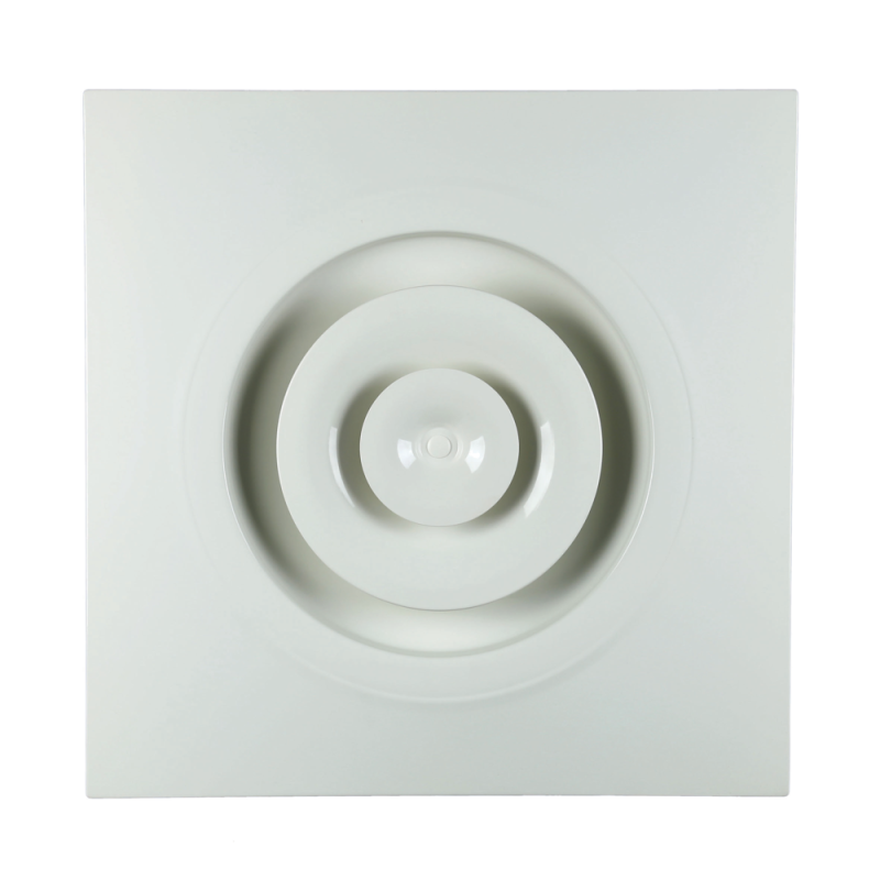 Diffuseur soufflage réglable circulaire acier blanc dalle 600x600 A842 TP - ALDES