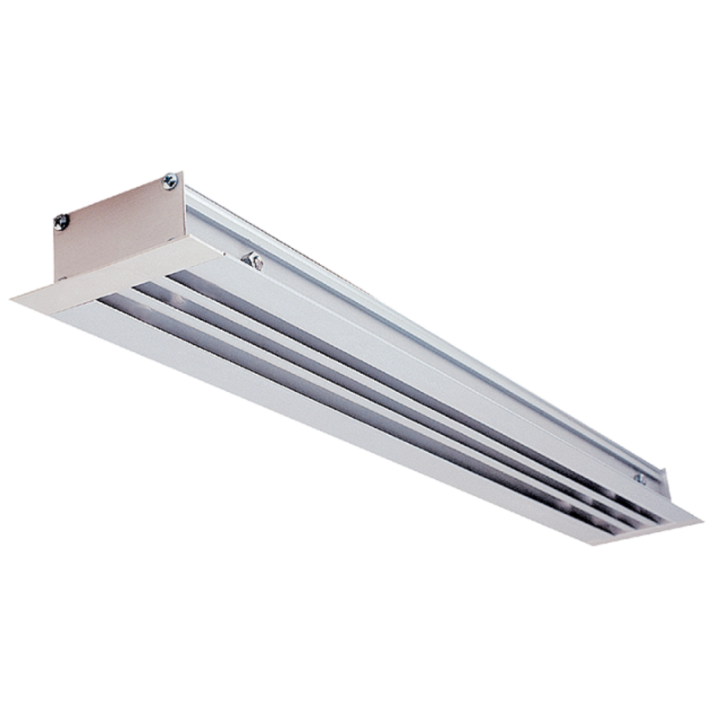 Diffuseur linéaire soufflage 2 fentes alu blanc avec registre ALD622 - ALDES