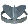 Registre circulaire en acier pour diffuseur circulaire ou rectangulaire - BR - ALDES