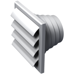 Grille extérieure VPA D 186x186 mm blanc - ALDES - 11001500