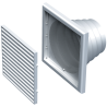Grille extérieure carrée GPA 186x186 mm plastique blanc - ALDES - 11001503