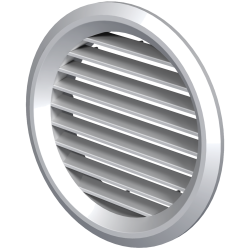 Grille extérieure ronde plastique GPA blanc - ALDES