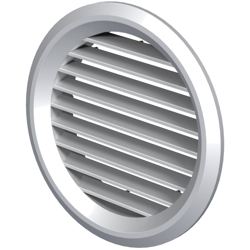 Grille extérieure ronde plastique GPA blanc - ALDES