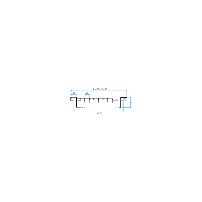 Grille sur conduit simple déflexion de soufflage en acier GD 102- ALDES