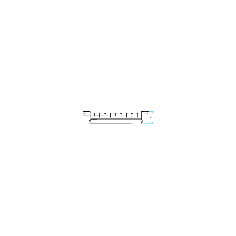 Grille sur conduit simple déflexion de soufflage en acier GD 102 - ALDES