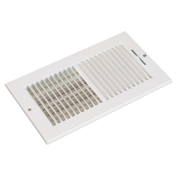 Grille murale soufflage acier blanc avec registre intégré SR 356 - ALDES