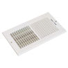 Grille murale soufflage acier blanc avec registre intégré SR 356 - ALDES