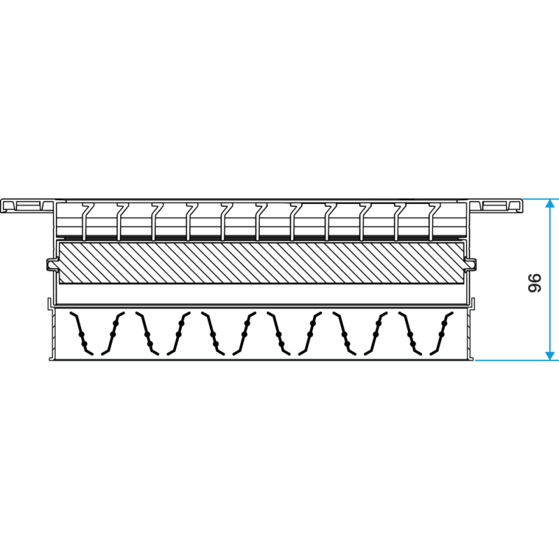 Grille murale de soufflage ou reprise en aluminium - GRIDLINED WALL F3 - ALDES