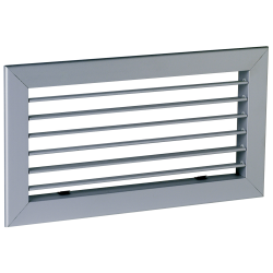 Grille simple déflexion de reprise en alu AC 101 fixation par clips - ALDES