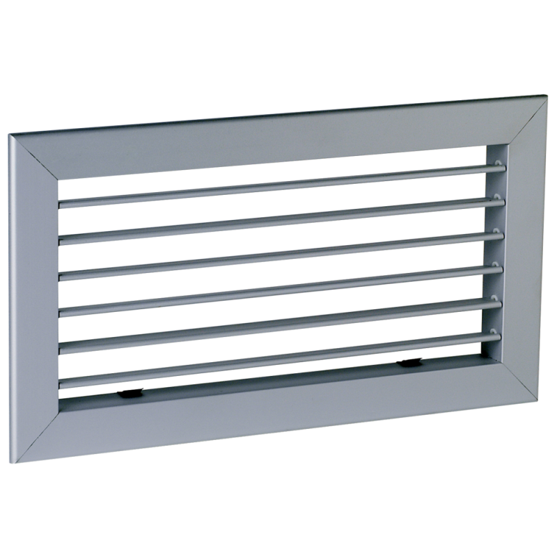 Grille simple déflexion de reprise en alu AC 101 fixation par clips - ALDES