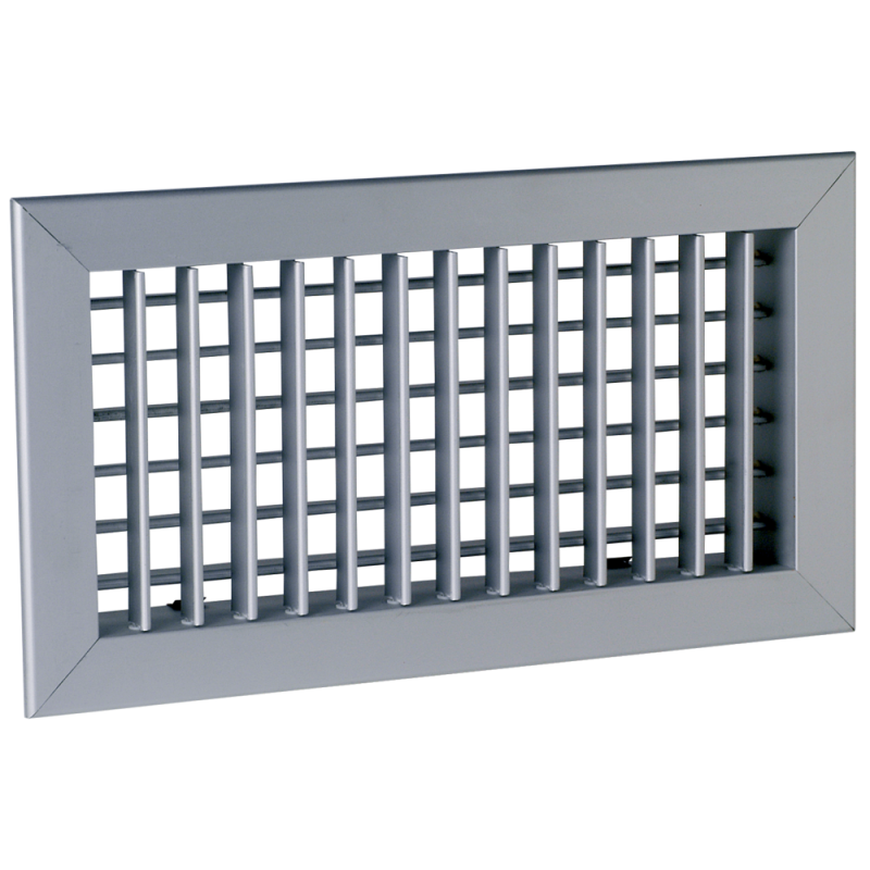 Grille double déflexion de soufflage en alu AC 102D fixation par clips - ALDES