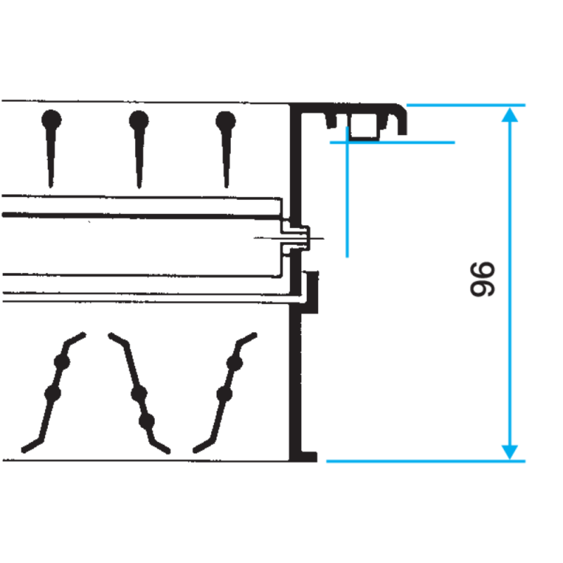 Grille double déflexion de soufflage en alu AC 102D fixation par clips - ALDES