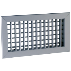 Grille double déflexion de soufflage en alu AC 102D fixation par clips - ALDES