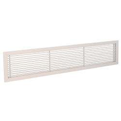 Grille simple déflexion de reprise en alu peint blanc Gridlined Wall 1000x150 - ALDES - 11050573