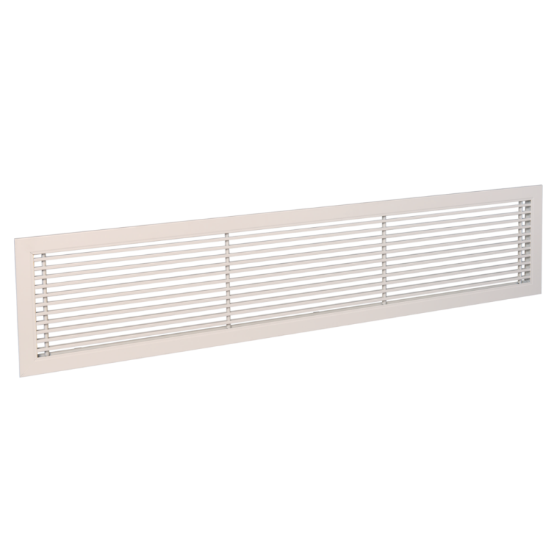Grille simple déflexion de reprise en alu peint blanc Gridlined Wall 1000x150 - ALDES - 11050573