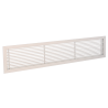 Grille simple déflexion de reprise en alu peint blanc Gridlined Wall 1000x150 - ALDES - 11050573