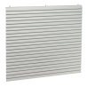 Grille de reprise en dalle de plafond 600x600 alu à ailettes inclinées AO251 - ALDES - 11050667