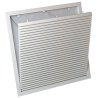 Grille reprise dalle de plafond 600x600 blanche ailettes inclinées filtre AG637 - ALDES - 11050681