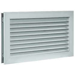 Grille de transfert simple déflexion AC181 aluminium fixation par vis - ALDES