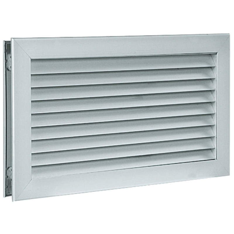 Grille de transfert simple déflexion AC181 aluminium fixation par vis - ALDES