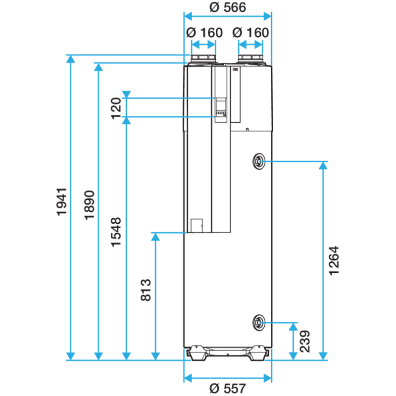 Chauffe-eau thermodynamique - T.Flow Hygro+ - ALDES