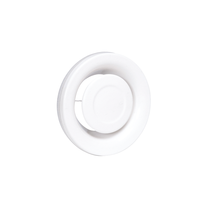 Bouche à noyau réglable de reprise acier blanc - SR 143 - ALDES