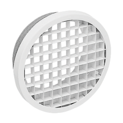 Bouche d'extraction murale ou plafond blanc RAL9003 30% en aluminium - BEM 780 - ALDES