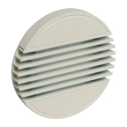 Petit terminal pour soufflage mural ou reprise mural/plafond aluminium blanc - BIM2 300 - ALDES