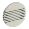 Petit terminal pour soufflage mural ou reprise mural/plafond aluminium blanc - BIM2 300 - ALDES