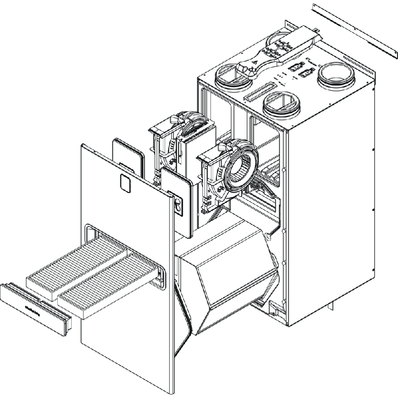 VMC Double-Flux et filtration d'air InspirAIR® Top 300 Premium - ALDES - 11023474