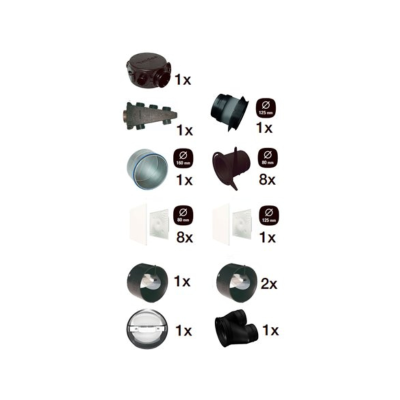 Kit accessoires pour VMC double flux - réseau flexible - ALDES - 11091777