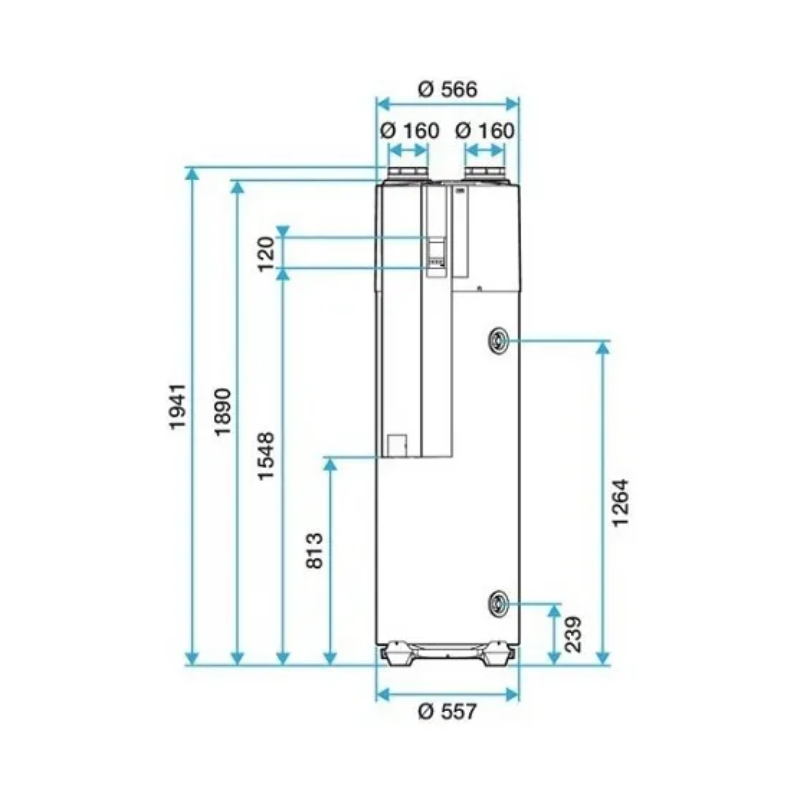 Chauffe-eau thermodynamique T.Flow Hygro+ 200L - ALDES