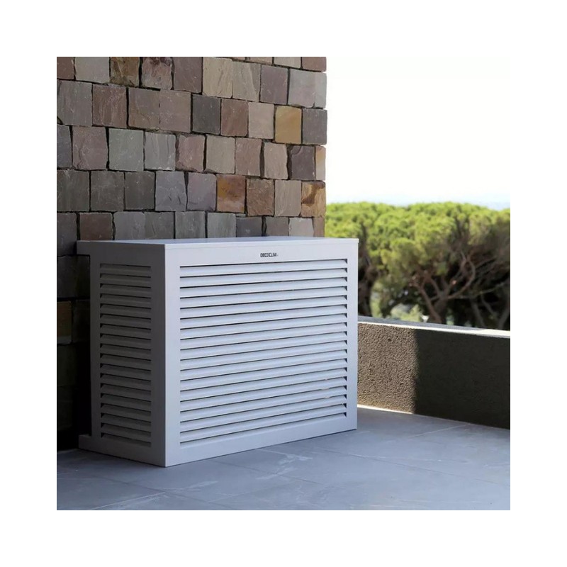 Cache unité extérieure aluminium blanc - DECOCLIM