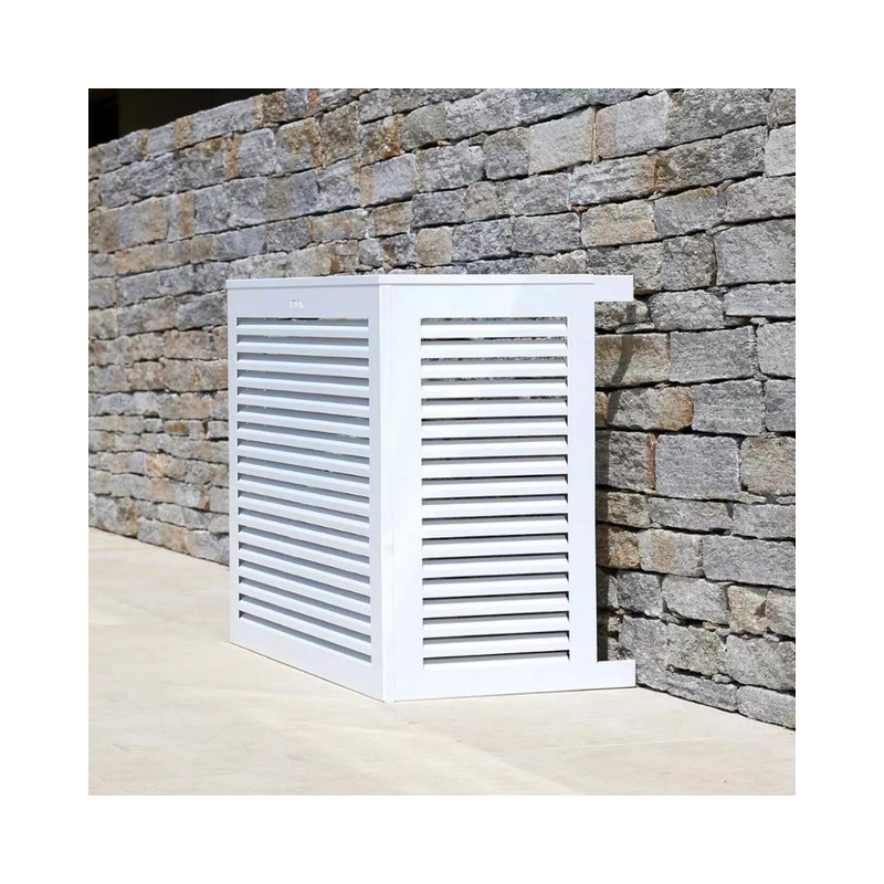 Cache unité extérieure aluminium blanc - DECOCLIM