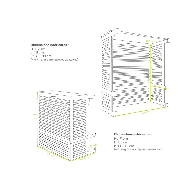 Cache unité extérieure en aluminium