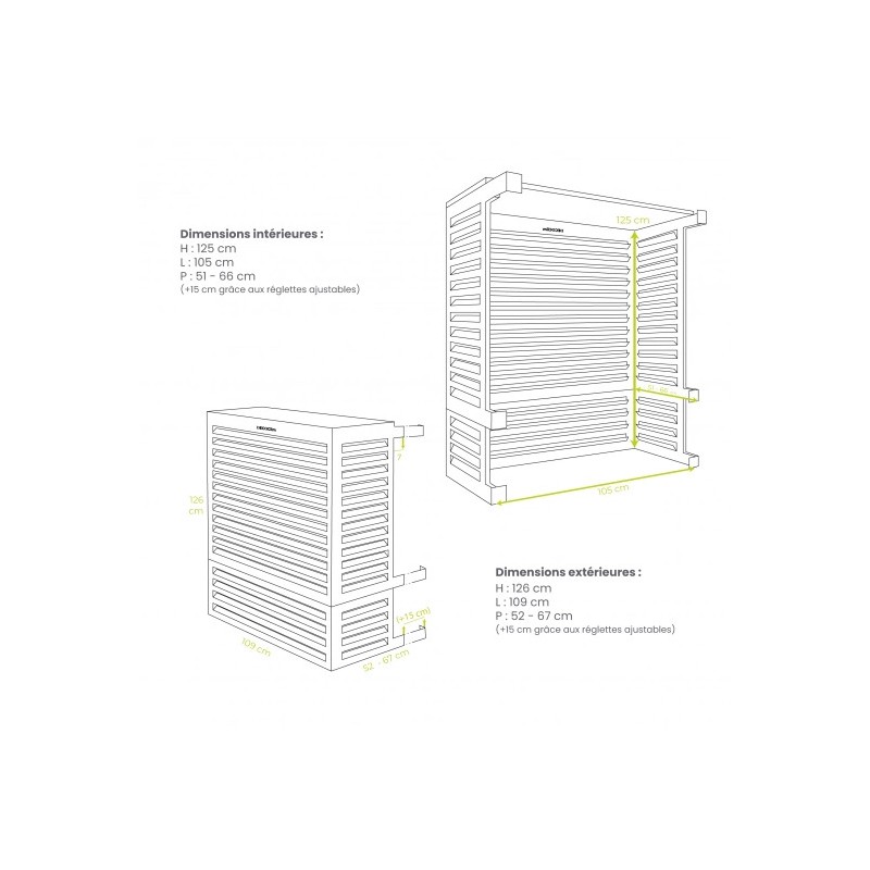 Cache unité extérieure en aluminium