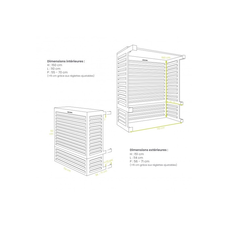 Cache unité extérieure en aluminium